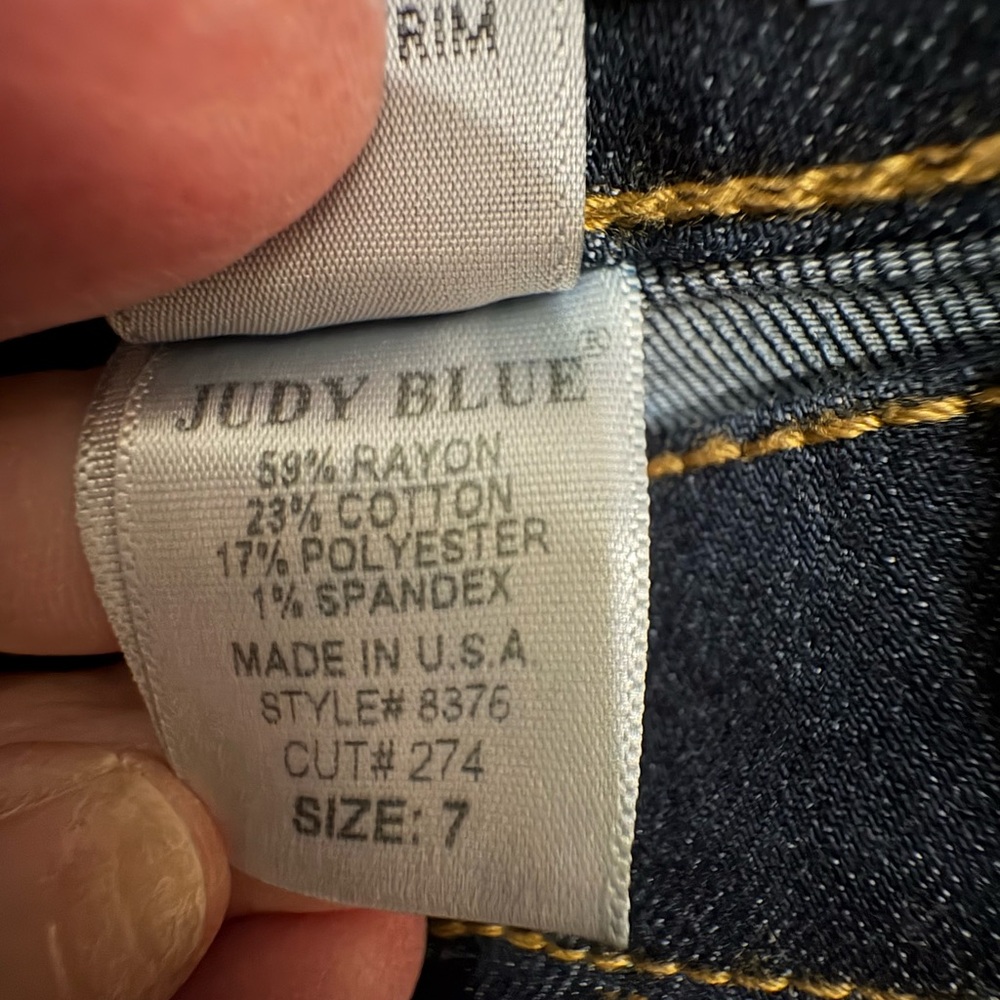 Judy Blue Women's Deep Indigo Skinny Jeans size‎ 7 - Picture 4 of 5